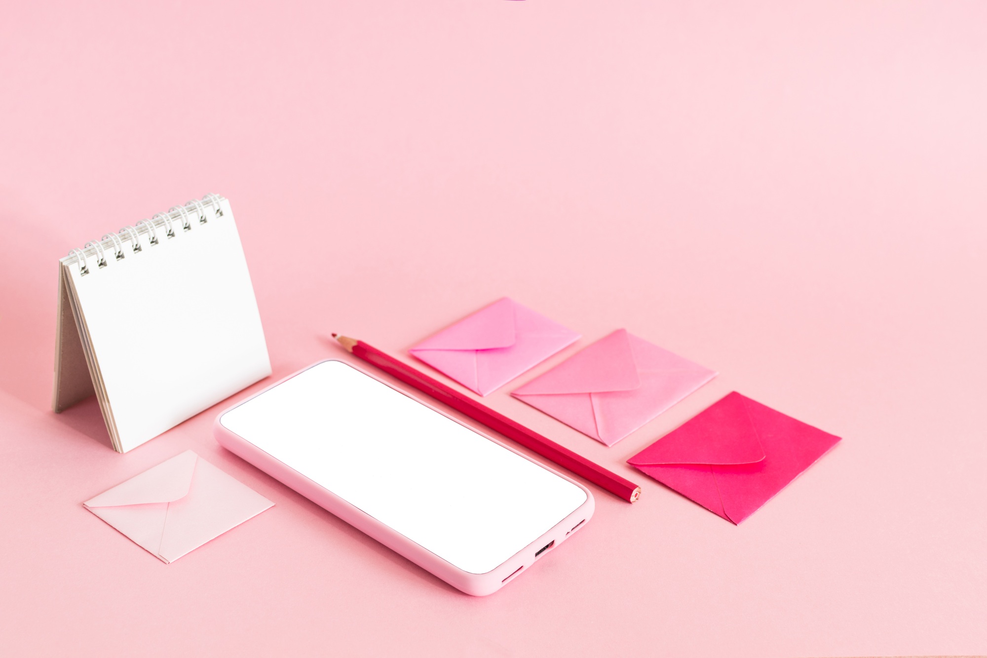 Image of modern smart phone with e-mails notification.